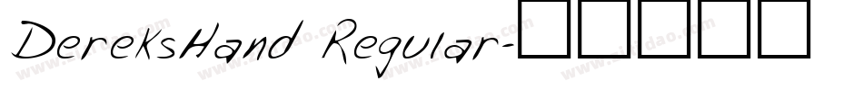 DereksHand Regular字体转换